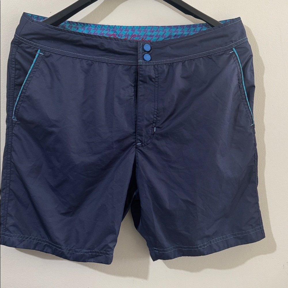 Robert Graham Dark Blue Swim Board Shorts